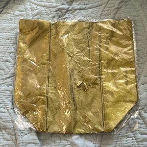 Green silk purse from India — still in plastic